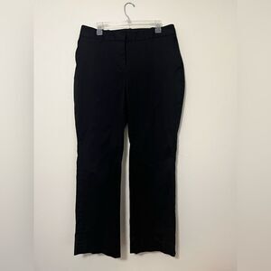 Talbots Woman Black Dress Pants 14W Plus Size Stretch Straight Leg Elastic Waist